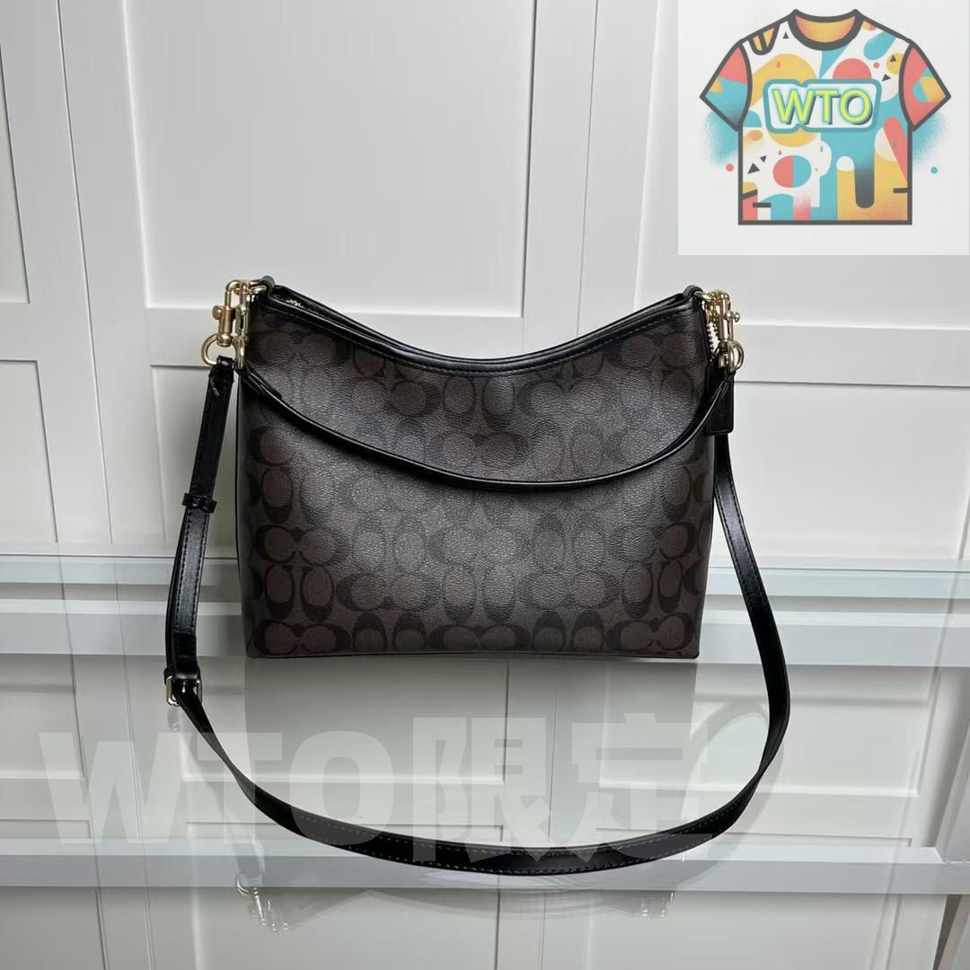 COACH コーチ ショルダーバック シグネチャー ダークブラウン