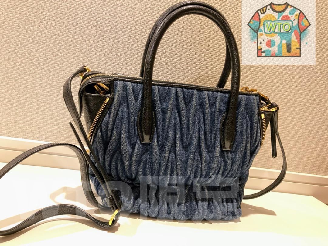 miumiu デニムマテラッセ ショルダーバッグ-WTO輸入2