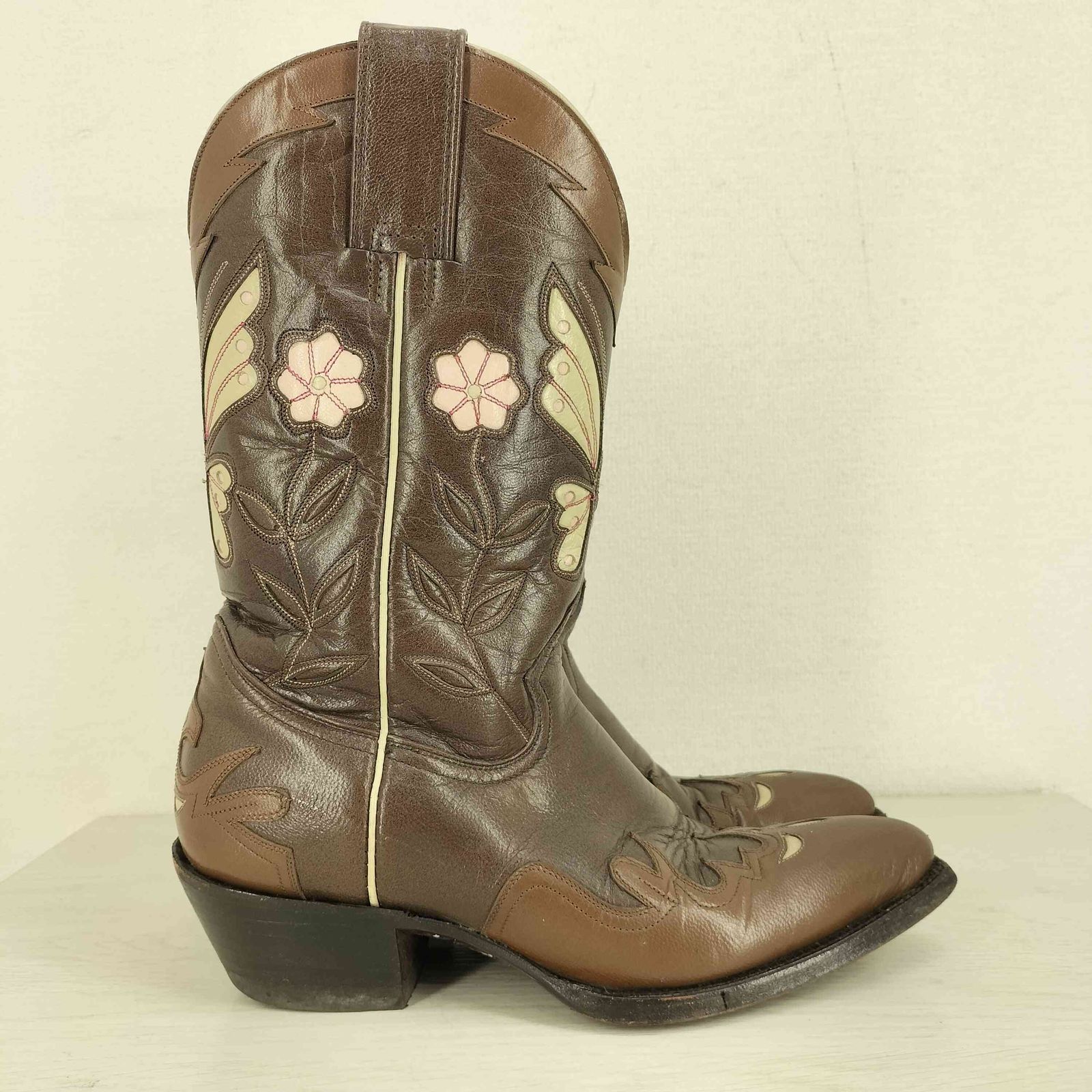 ユーズドフルギ 古着 Montana バタフライ ウエスタンブーツ レディース 表記無