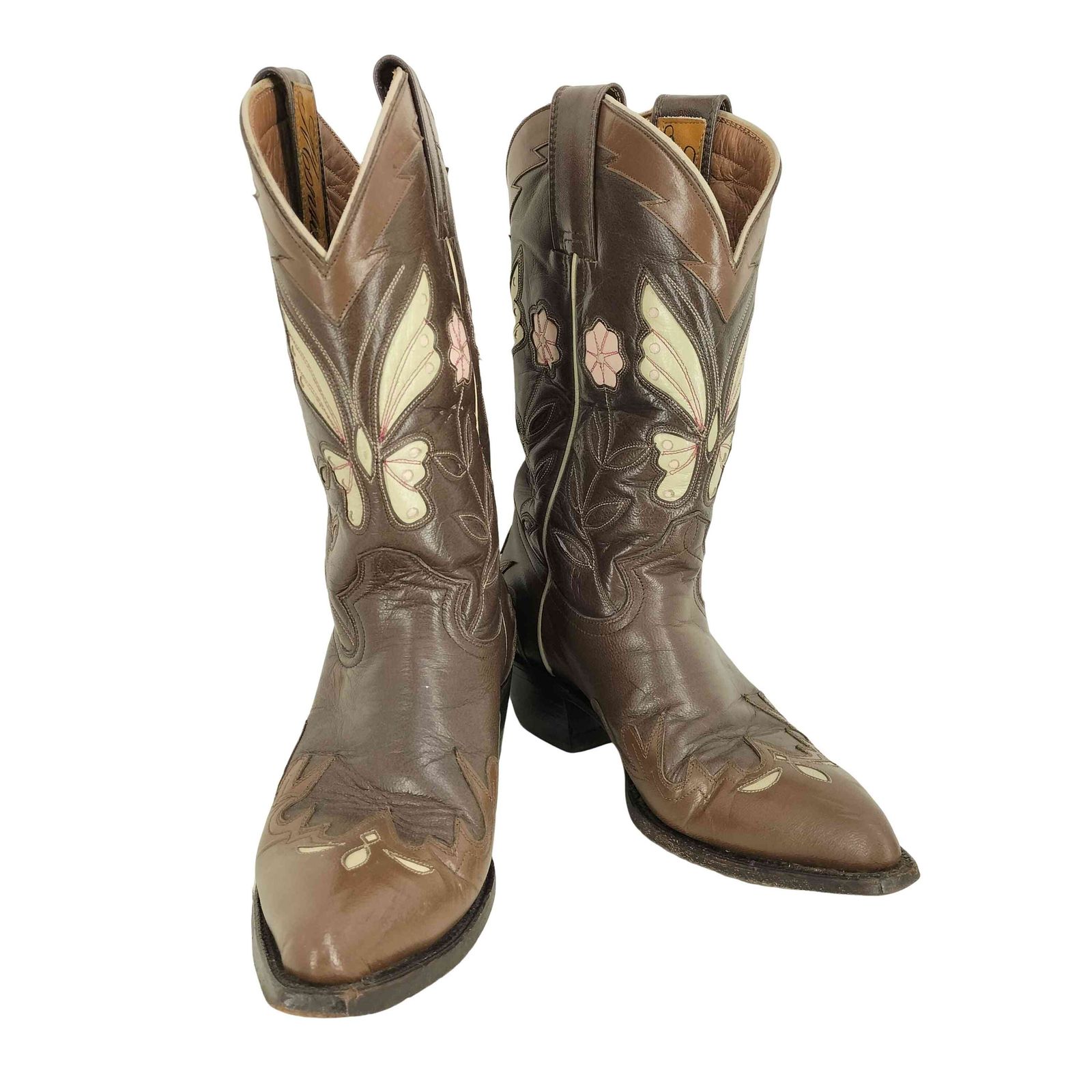ユーズドフルギ 古着 Montana バタフライ ウエスタンブーツ レディース 表記無