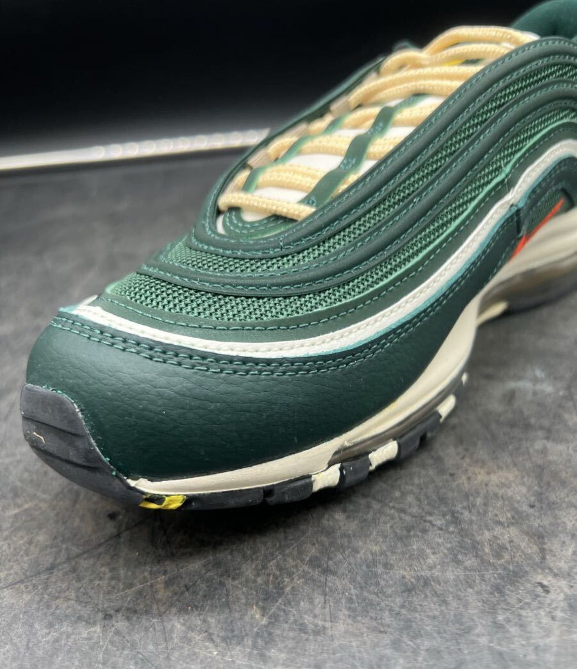  2245 NIKE AIR MAX 97 SE CAMPUS PACK 濃緑 淡白 明赤 黄 26 5 cm ナイキ エア マックス キャンプパック FD 0344 397 その他 靴