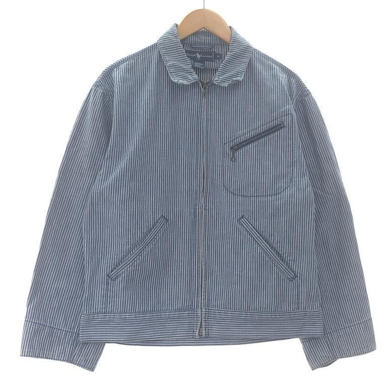 RALPH LAUREN ワークジャケット ヒッコリー ワークジャケット M ブルー ラルフローレン 10