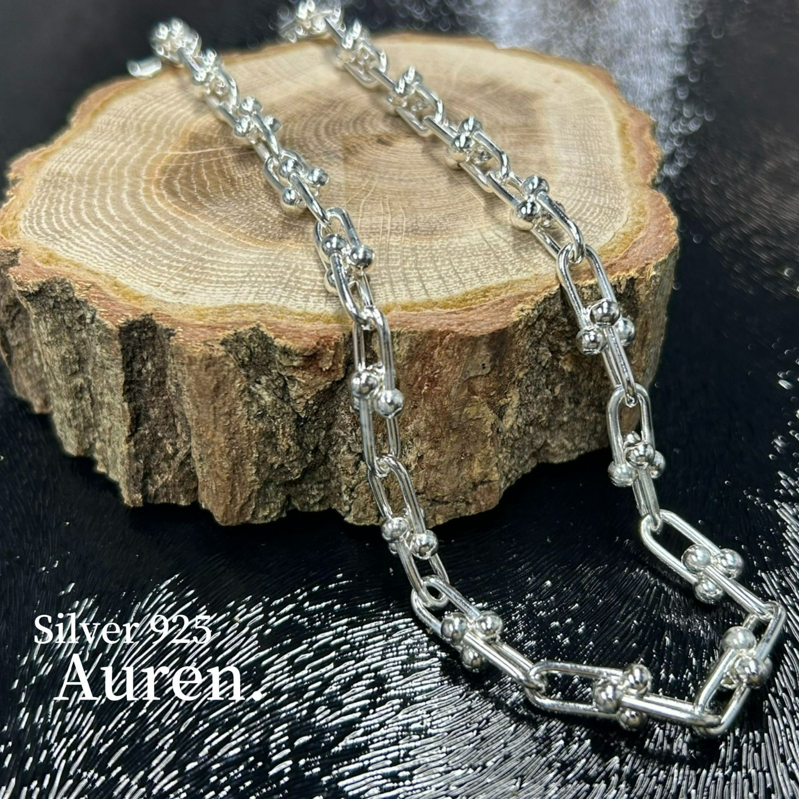 Silver925 シルバー ハードウェア スモールリンクチェーン ネックレス 50cm