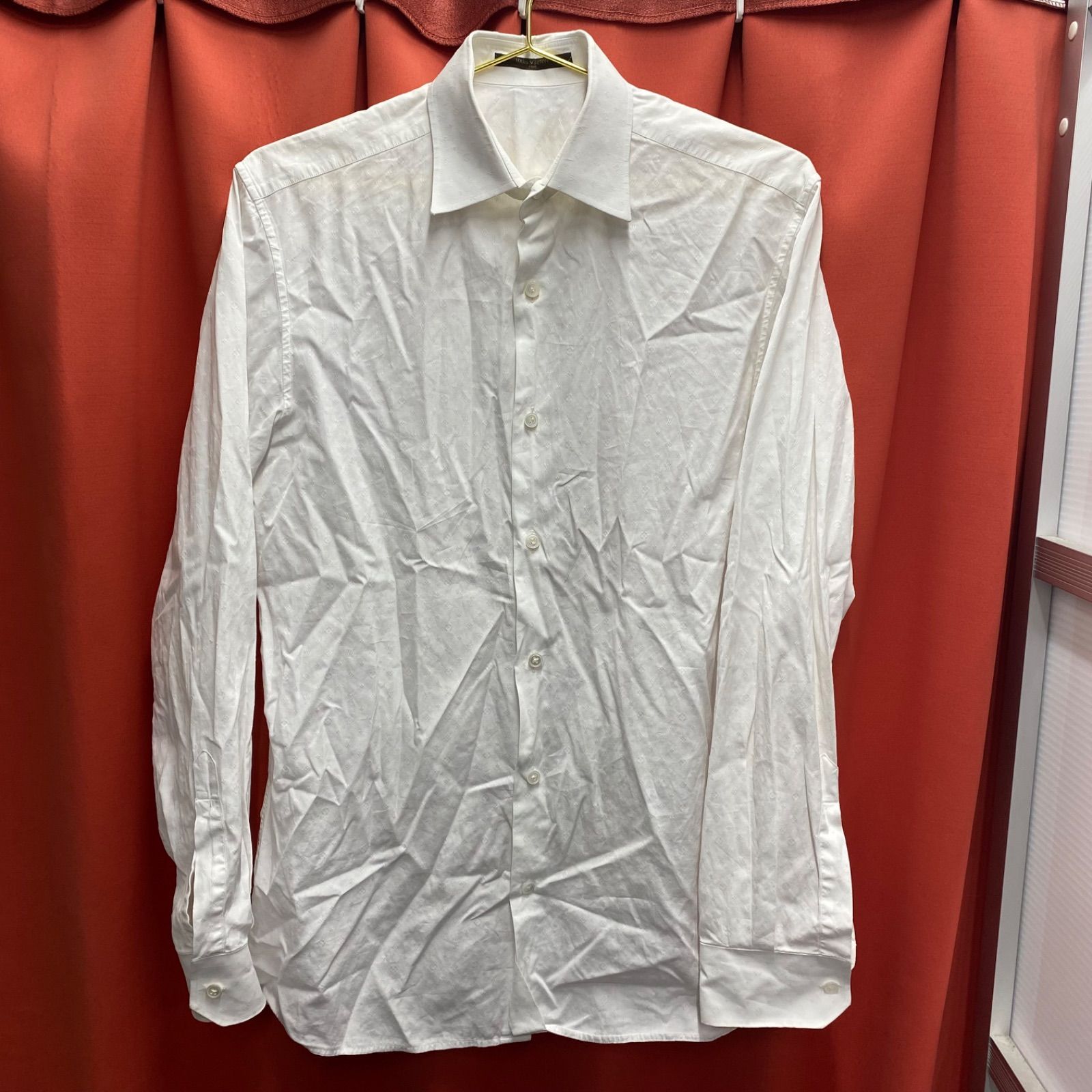 LOUIS VUITTON ルイヴィトン モノグラム シャツ 長袖 ワイシャツ ホワイト 白い イタリア製