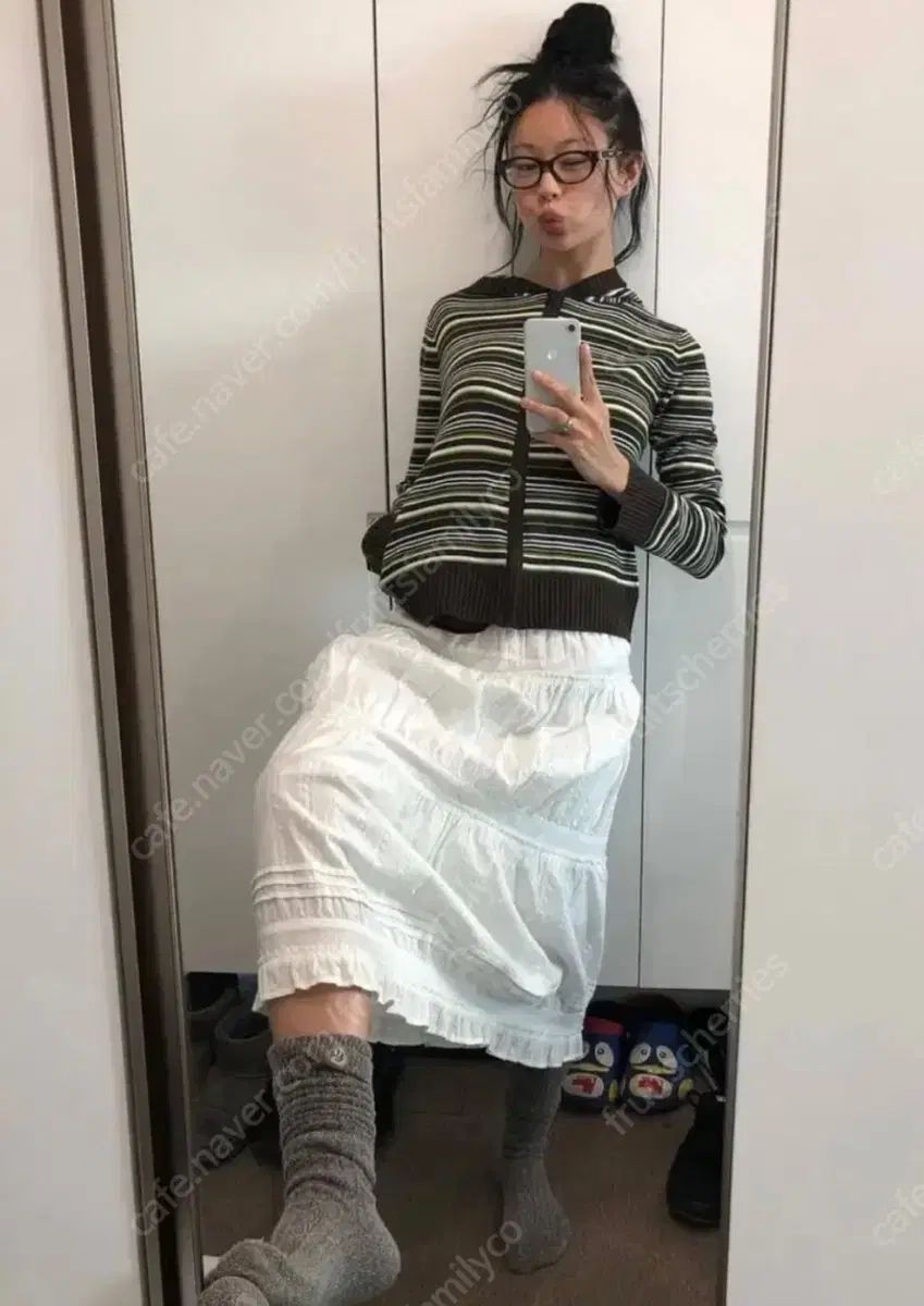 コイセイオ ストライプ ニット ジップアップ