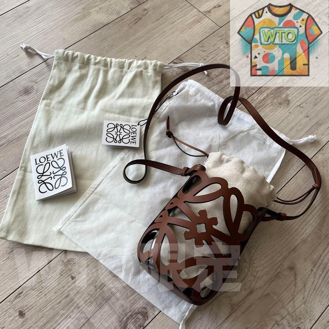 ロエベアナグラムカットアウトポケット ショルダーバッグ-WTO輸入-DNP 17