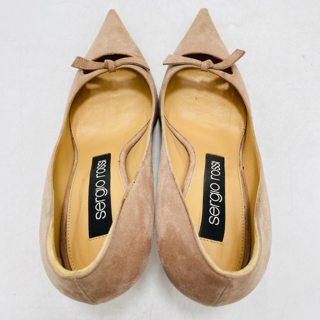 sergio rossi セルジオロッシ パンプス ポインテッドトゥ リボン