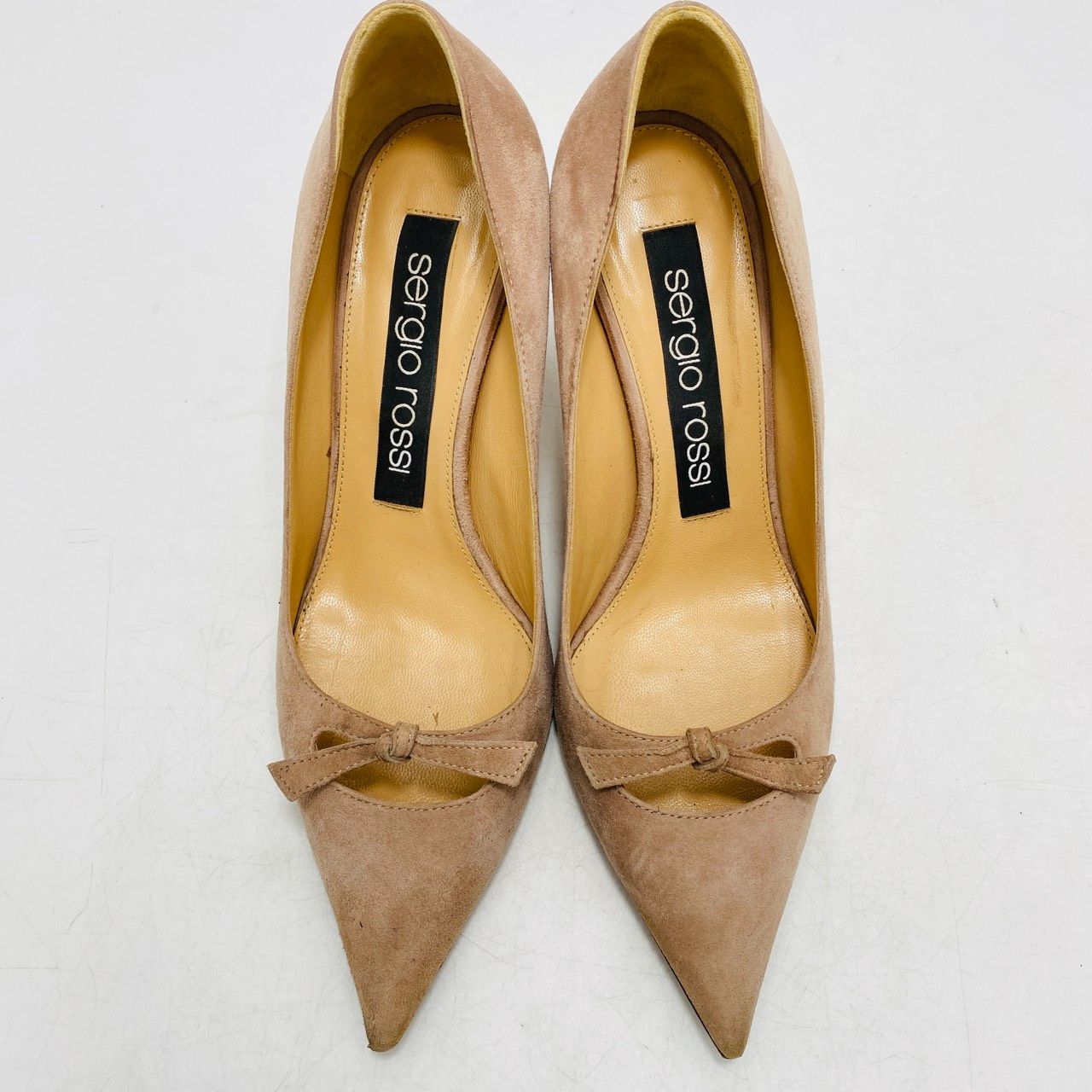 sergio rossi セルジオロッシ パンプス ポインテッドトゥ リボン