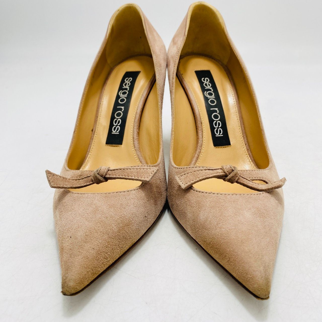 sergio rossi セルジオロッシ パンプス ポインテッドトゥ リボン