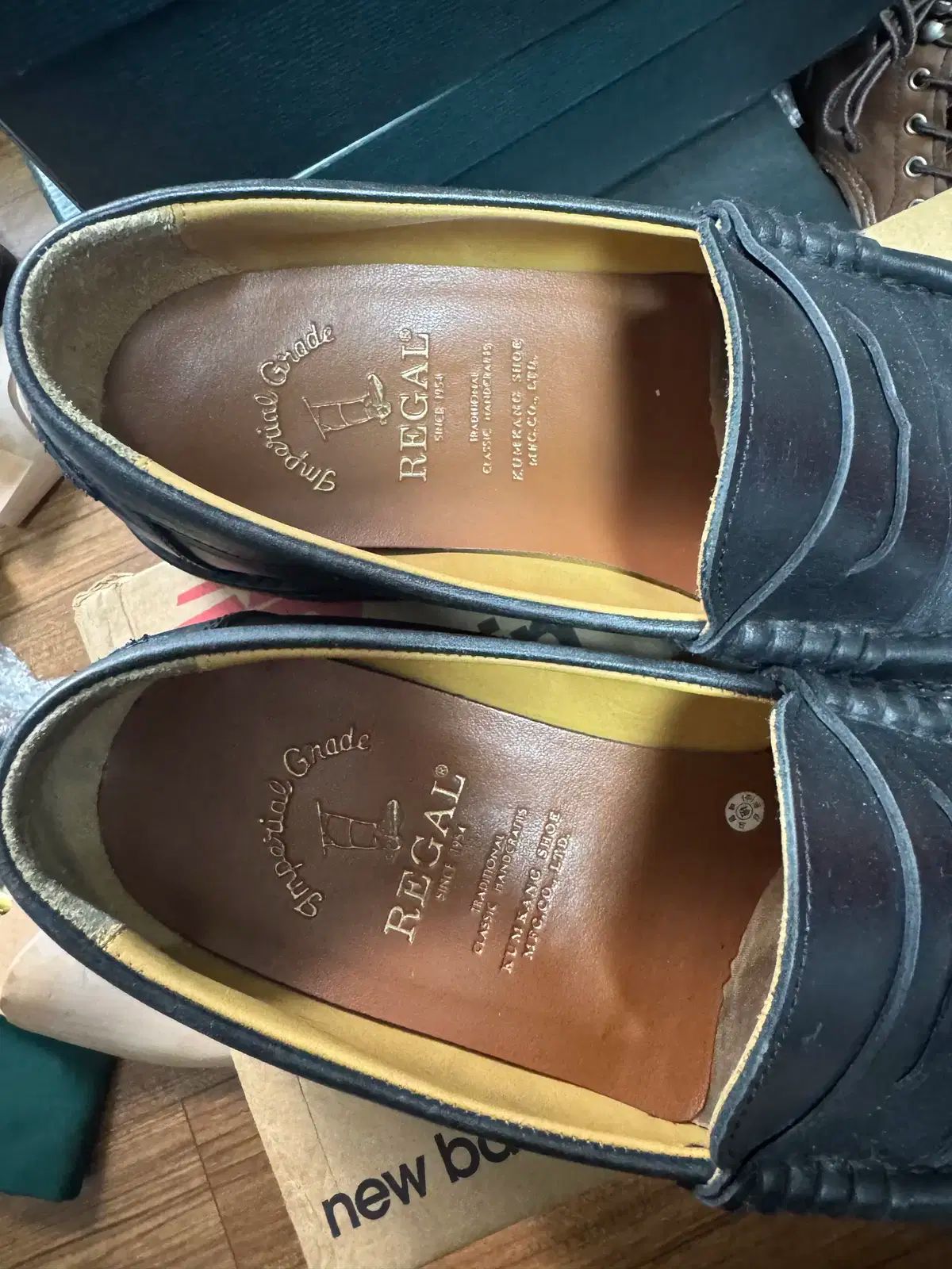 ヘリテイジ リーガル ビブラム ペニーローファー ブラック 255 260 ODELLYA_COM