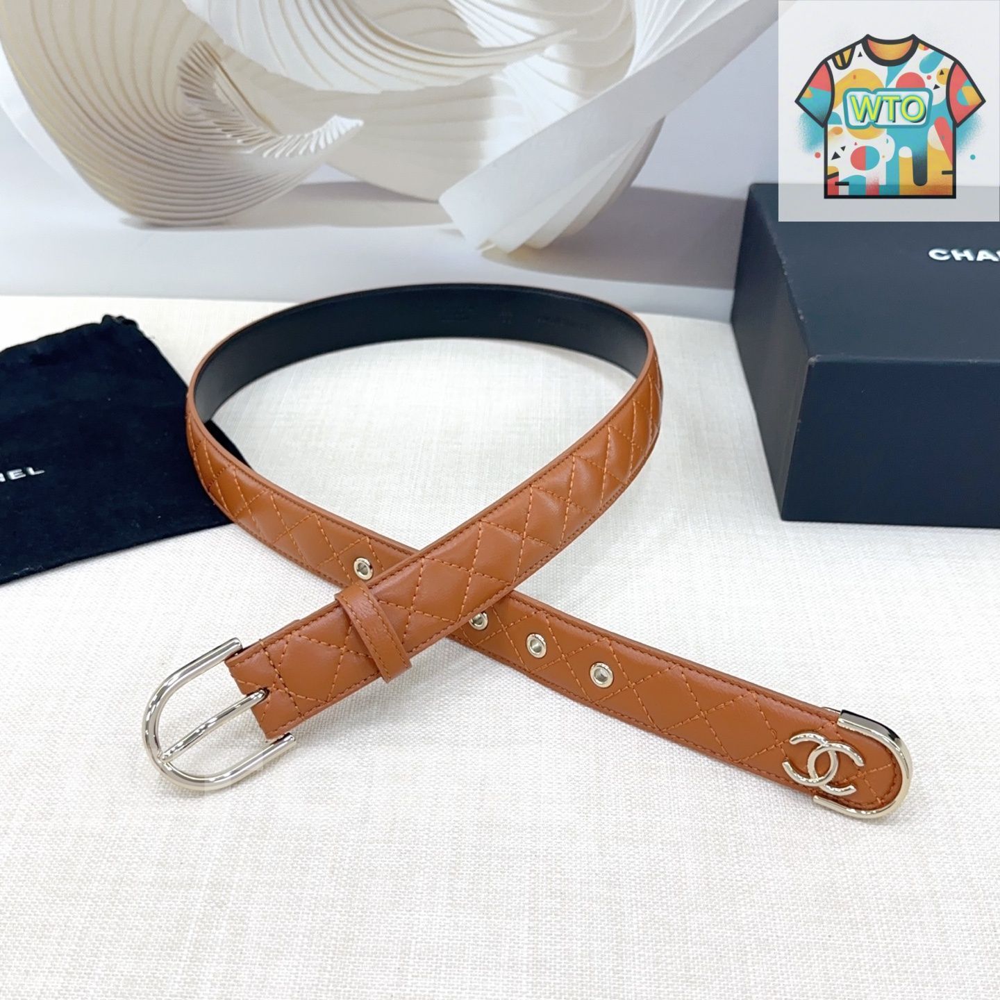CHANEL シャネル エレガントカジュアルベルト03-WTO輸入-LQI 82
