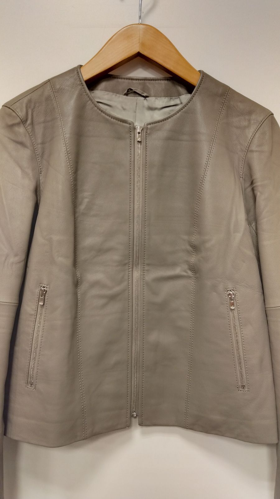 M2 アナイ ANAYI ジャケット レザージャケット 38 Мサイズ グレー系