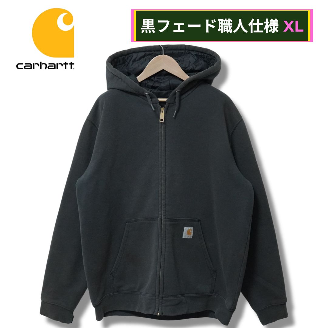 カーハート Carhartt 中綿 ジップパーカー XL相当 表記M レインディフェンダー RAIN DEFENDER 雰囲気系 キルティング 裏地 ジップアップ テック系 オーバーサイズ ビッグシルエット ストリート Y2K 古着