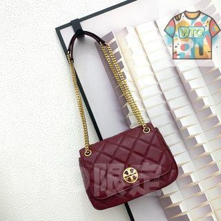 Tory Burch湯麗柏サイプレスチェーン小方形バッグ リュックサック 手首バッグ ポーチ 羊革ファッション菱格手提げショルダーバッグ-WTO輸入-BJC78