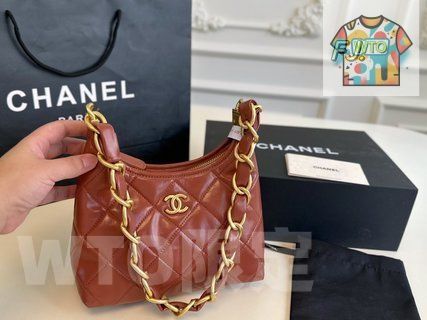 CHANELシャネル24 aオイルワックスレザー流浪ホボ脇バッグ ハンドバッグ リュックサック 小銭入れ 手首バッグ ショルダーバッグ