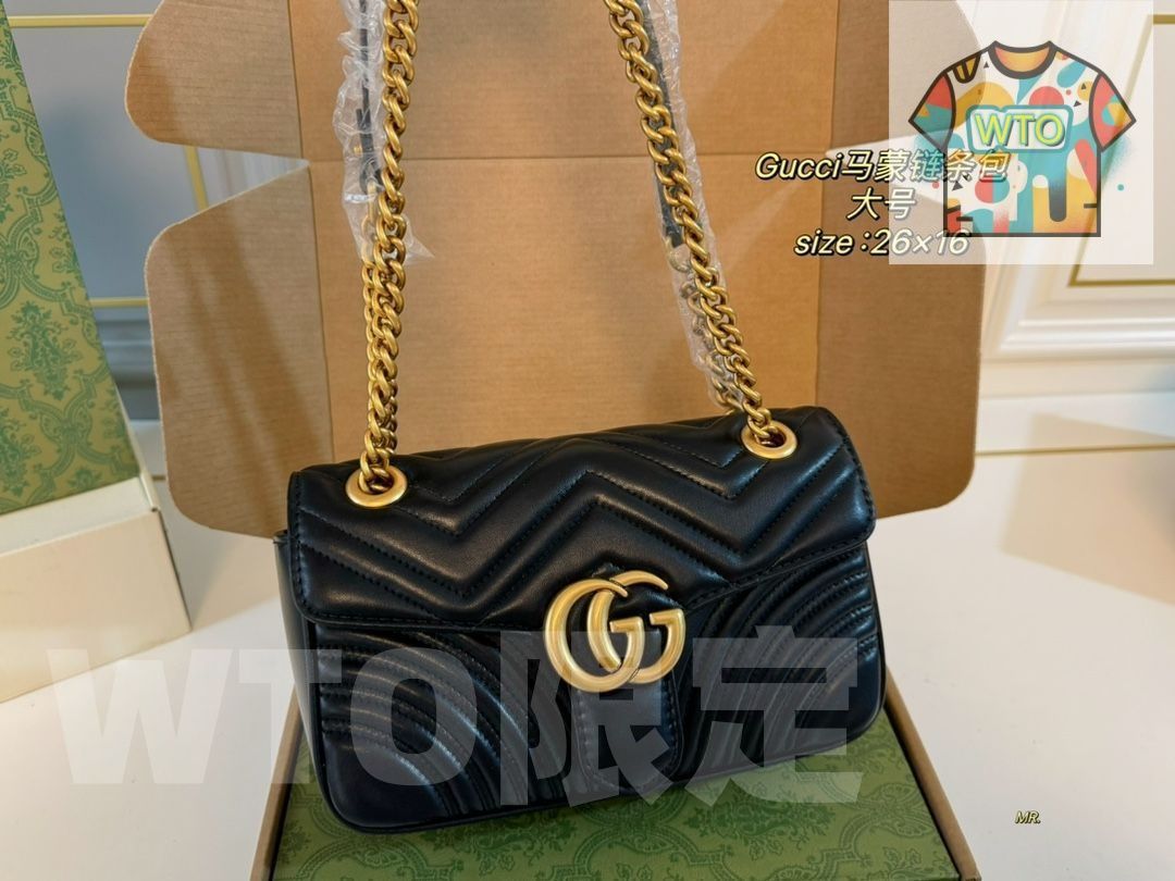 GUCCIグッチGG Marmontミニマモンチェーンバッグ ハンドバッグ リュックサック 小銭入れ 手首バッグ 財布 ショルダーバッグ -WTO輸入-YYR43