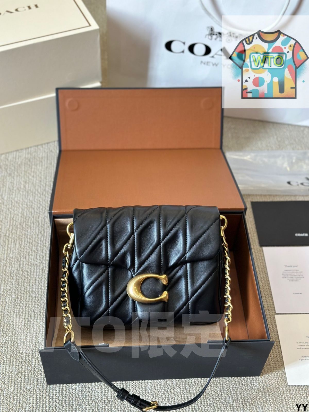 CoachのSquare Tabby ハンドバッグ バックパック 小銭入れ 手首バッグ ショルダーバッグ -WTO輸入-BYQ79