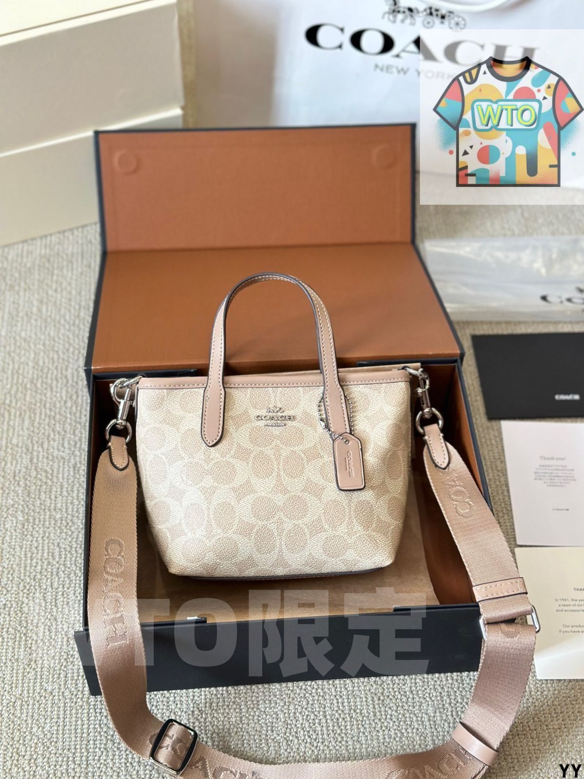 coachリトルトートバッグ ハンドバッグ リュックサック 小銭入れ 手首バッグ ショルダーバッグ