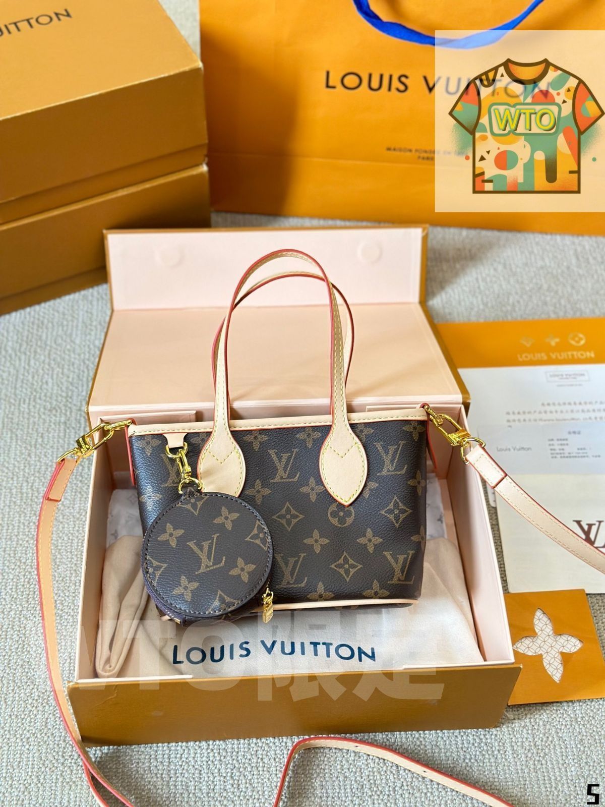 LV新型超ミニNeverfull BB 脇バッグ ハンドバッグ リュックサック 小銭入れ 手首バッグ ショルダーバッグ