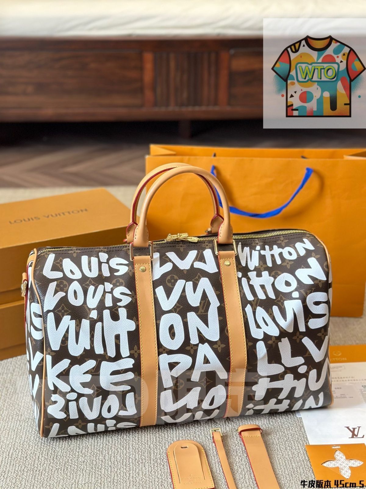 LV Keepall Bandouliere 45トラベルバッグ ハンドバッグ リュックサック 小銭入れ 手首バッグ ショルダーバッグ -WTO輸入-EWR84