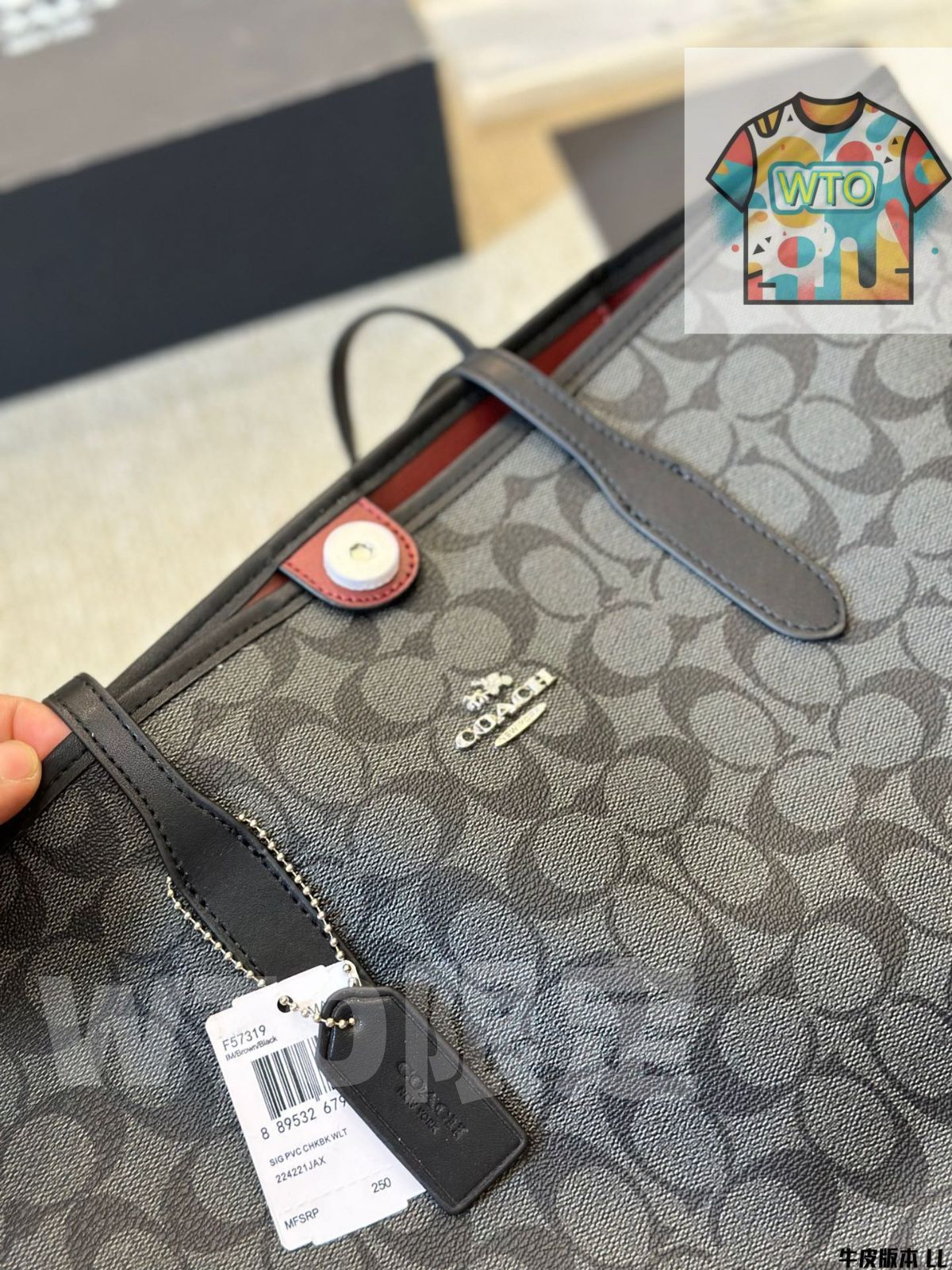 Coach-city toteクラシックバックルトートバッグ ワンショルダー ハンドバッグ リュックサック 財布ゼロ 手首バッグ ショルダーバッグ