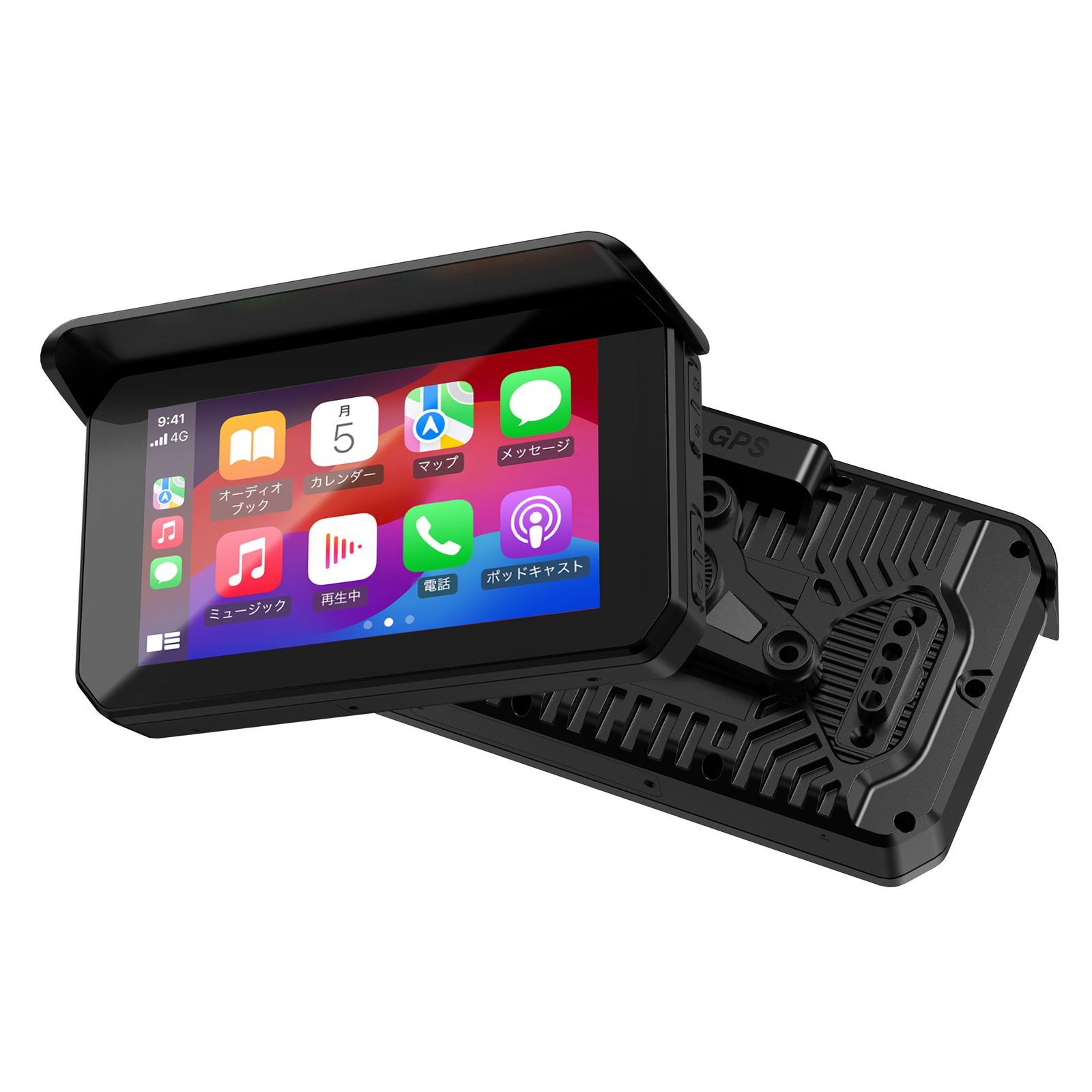 カスタムジャパン バイク用 スマートライドダッシュボード SRD 5 Basic 5インチ ナビ スマートモニター USB電源 バッテリー電源対応 日本語説明書有