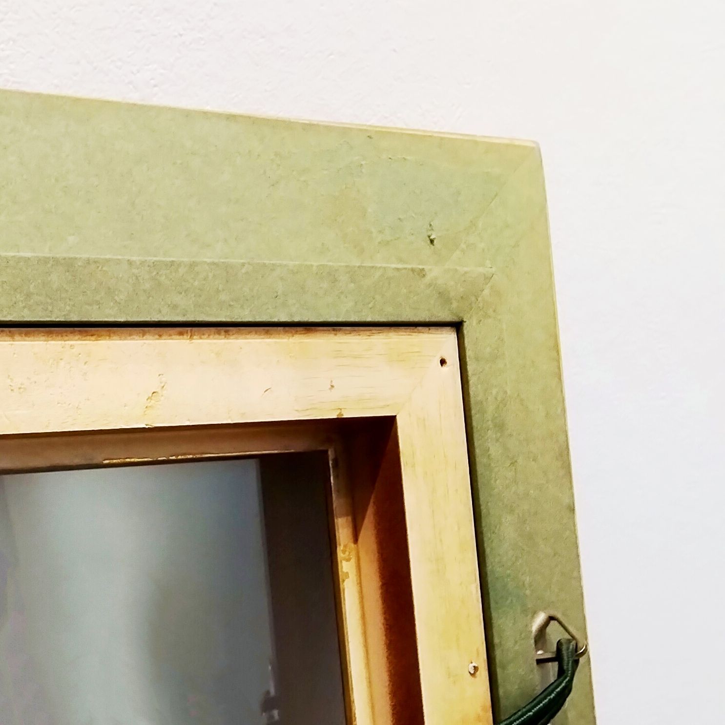 ヴィンテージ油彩額 F4号サイズ フレーム 額縁 黒金 アンティーク