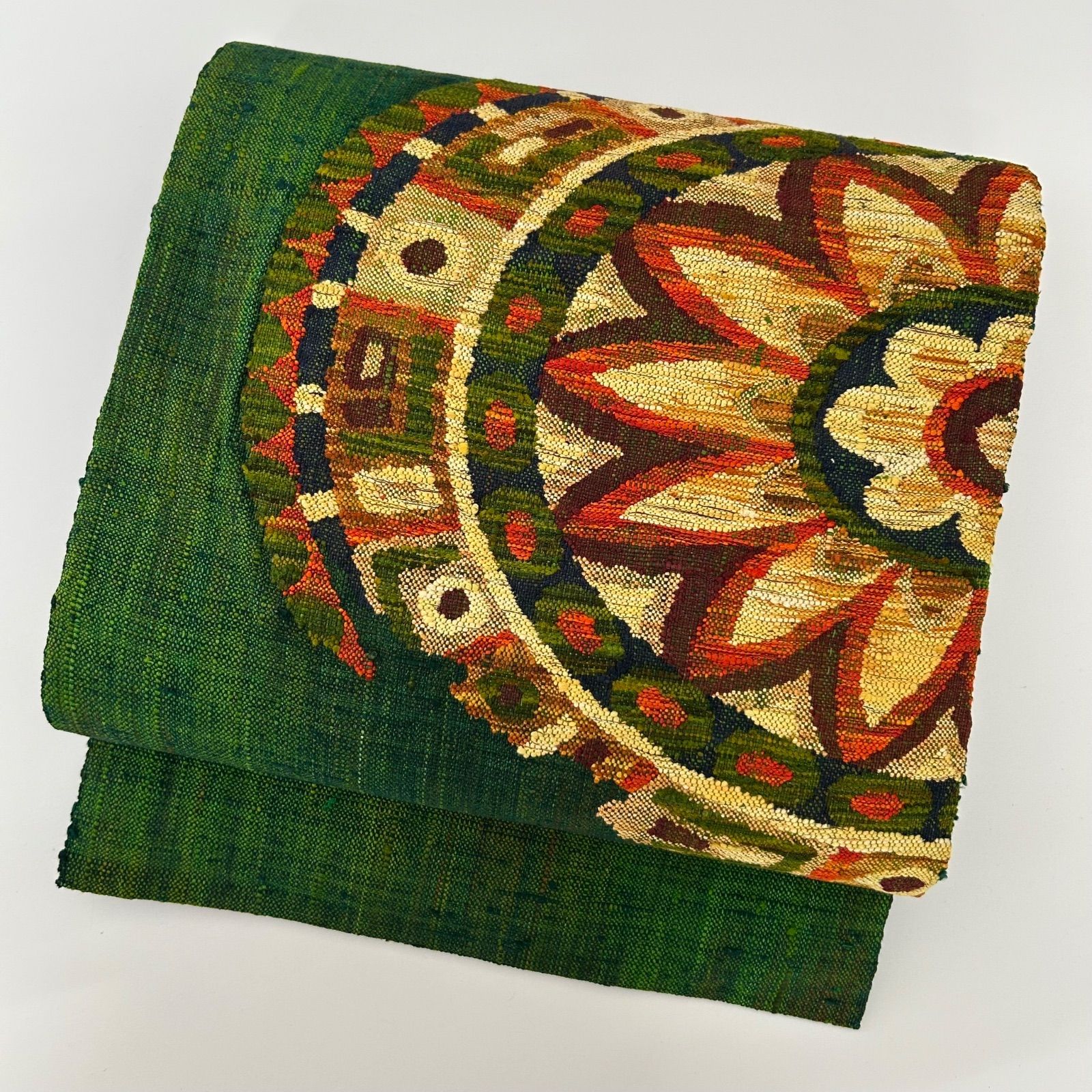 夏物　絽綴れ八寸名古屋帯（筋文）長377　正絹美品 夏物 絽綴れ八寸名古屋帯（筋文）長377 正絹美品 夏物 絽