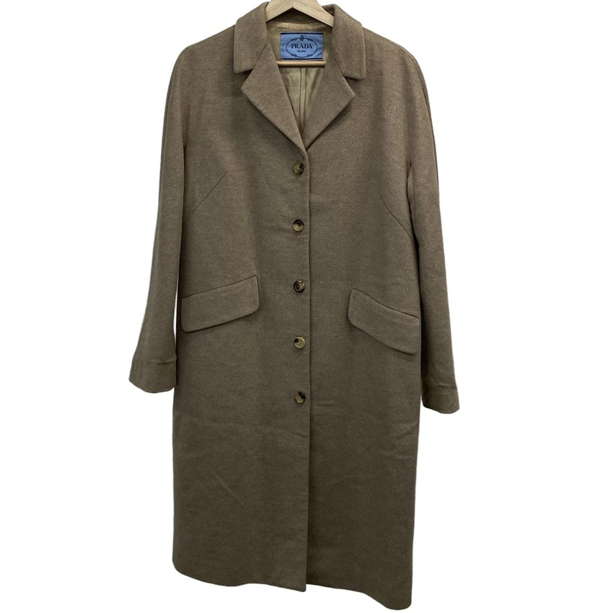 PRADA(プラダ) コート サイズ44 L レディース - ライトブラウン 長袖