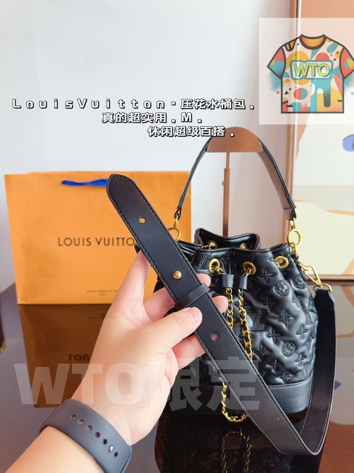 LVエンボスバケツバッグ ハンドバッグバッグ ショルダーバッグ ブリーフケース モップバッグ ショルダーバッグ リュックサック 財布 小銭入れ 手首バッグ ポーチ ナイトバッグ 旅行バッグ 財布-WTO輸入-SBG48