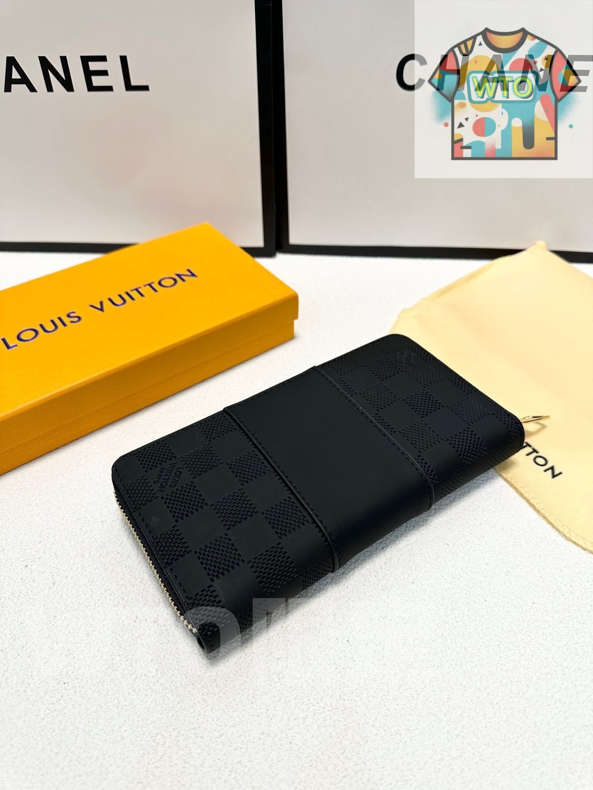  WTO通販 LV 黒色の男性用ハンドバッグ 全国 一部除く -WTO輸入-OMD 06 長財布 財布 ケース 小物入れ