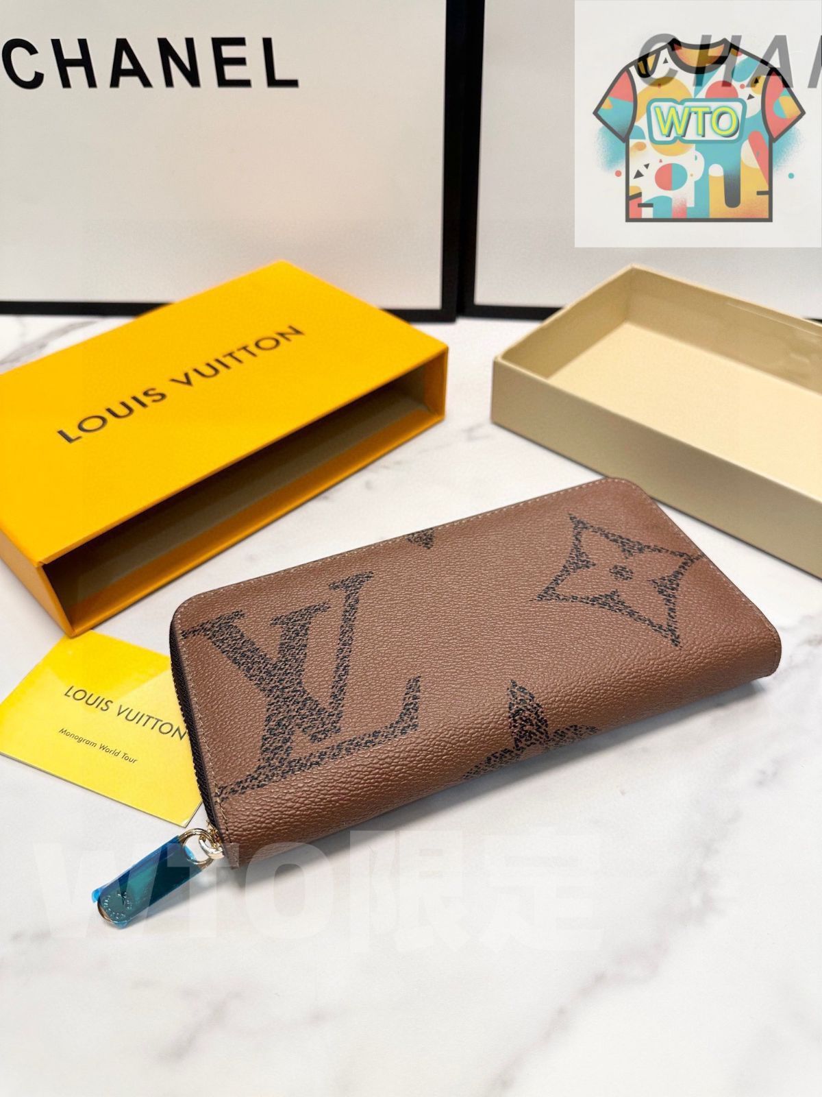  Louis Vuitton WTO通販 黒色 19 x 10 cm 単ジッパーハンドポーチ 在庫の な価格です -WTO輸入-MLT 40 長財布 財布 ケース 小物入れ