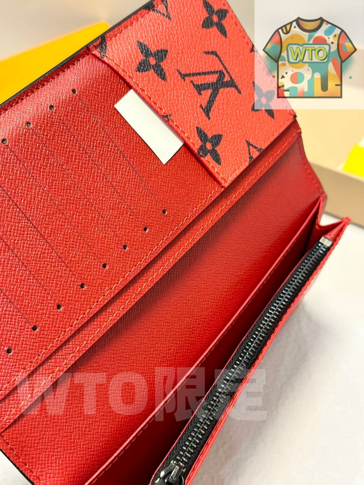  WTO通販 LV 老花と赤色の長財布 全国 一部除く -WTO輸入-ODI 00 長財布 財布 ケース 小物入れ