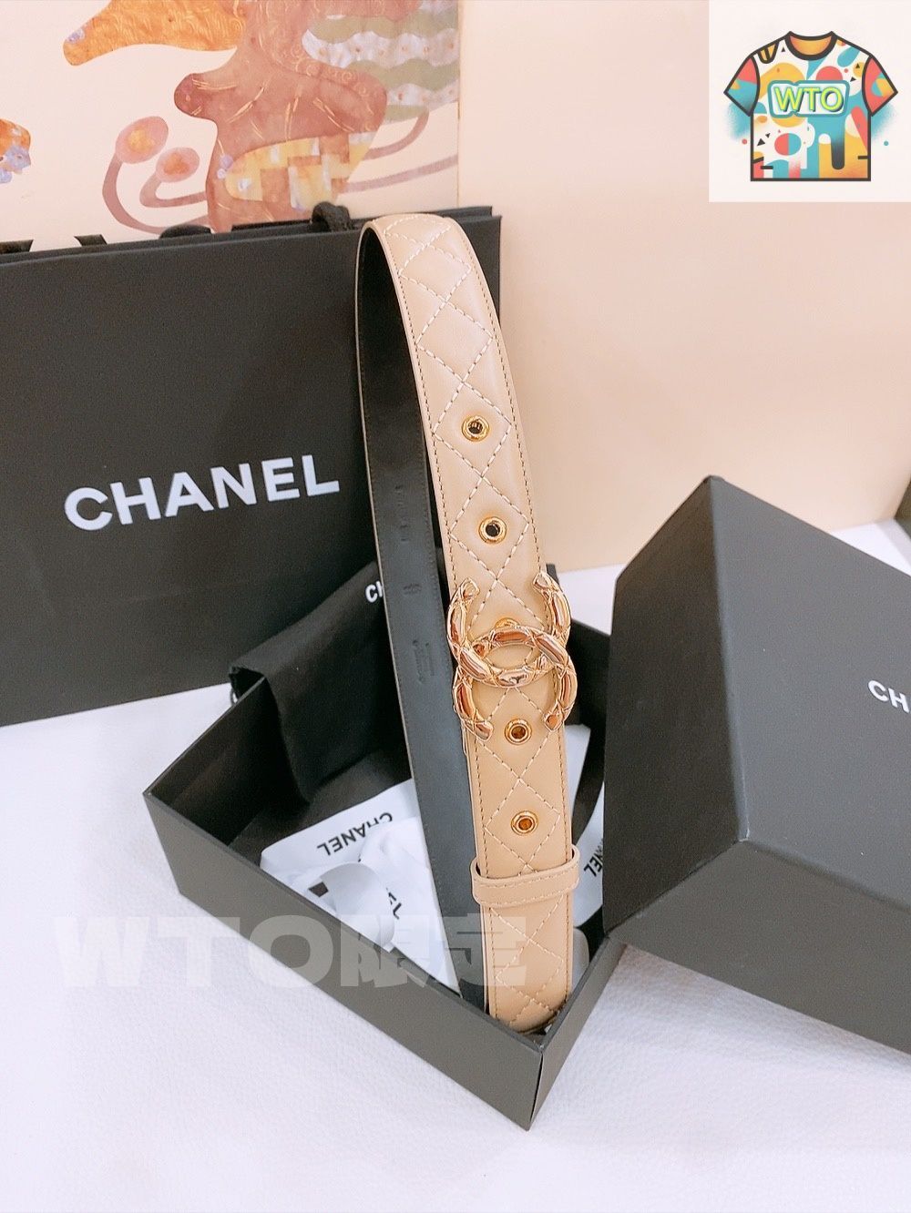 WTO通販 Chanel シャネル 新款 レディースベルト-WTO輸入-BTB83