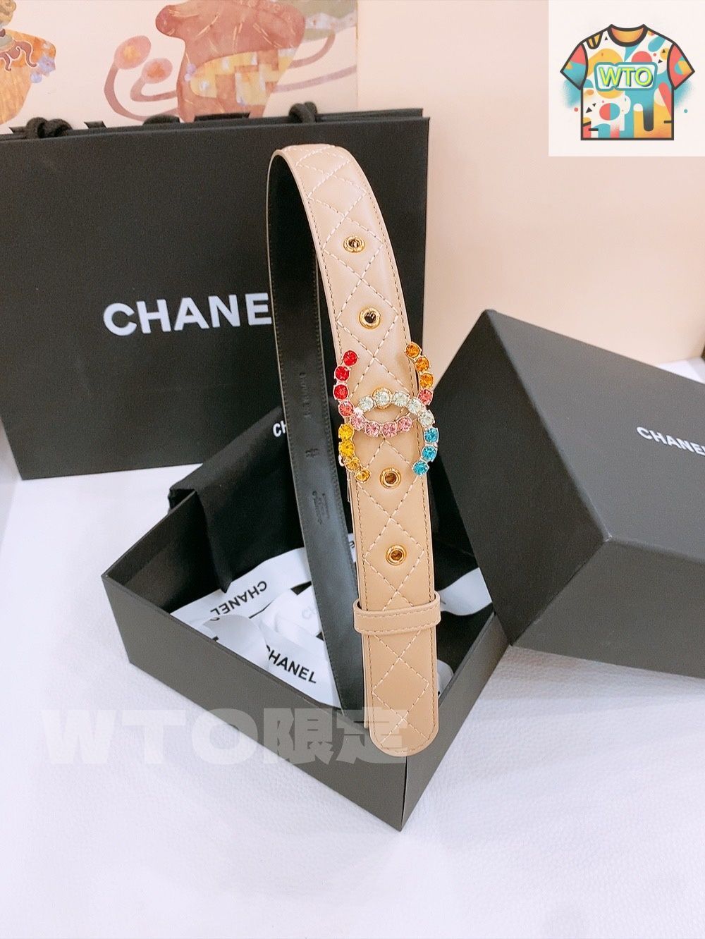 WTO通販 Chanel シャネル 新款 レディースベルト-WTO輸入-LRN52
