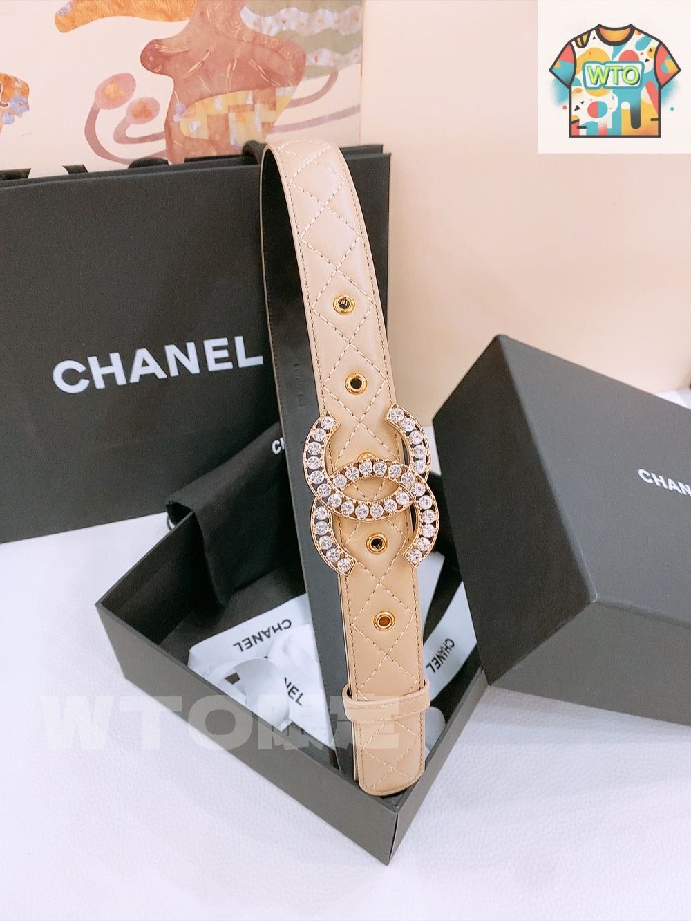 WTO通販 Chanel シャネル 新款 レディースベルト-WTO輸入-TQW48