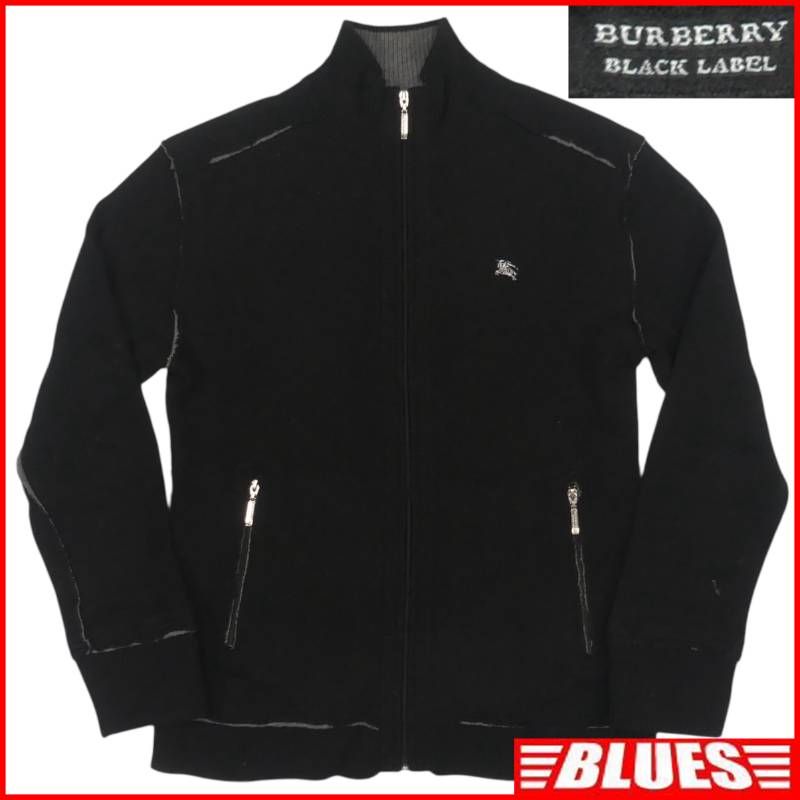 良品◎BURBERRY BLACK LABEL スウェード ブルゾン ジャケット BURBERRY BLACK LABEL バーバリーブラックレーベル セーター ニット M
