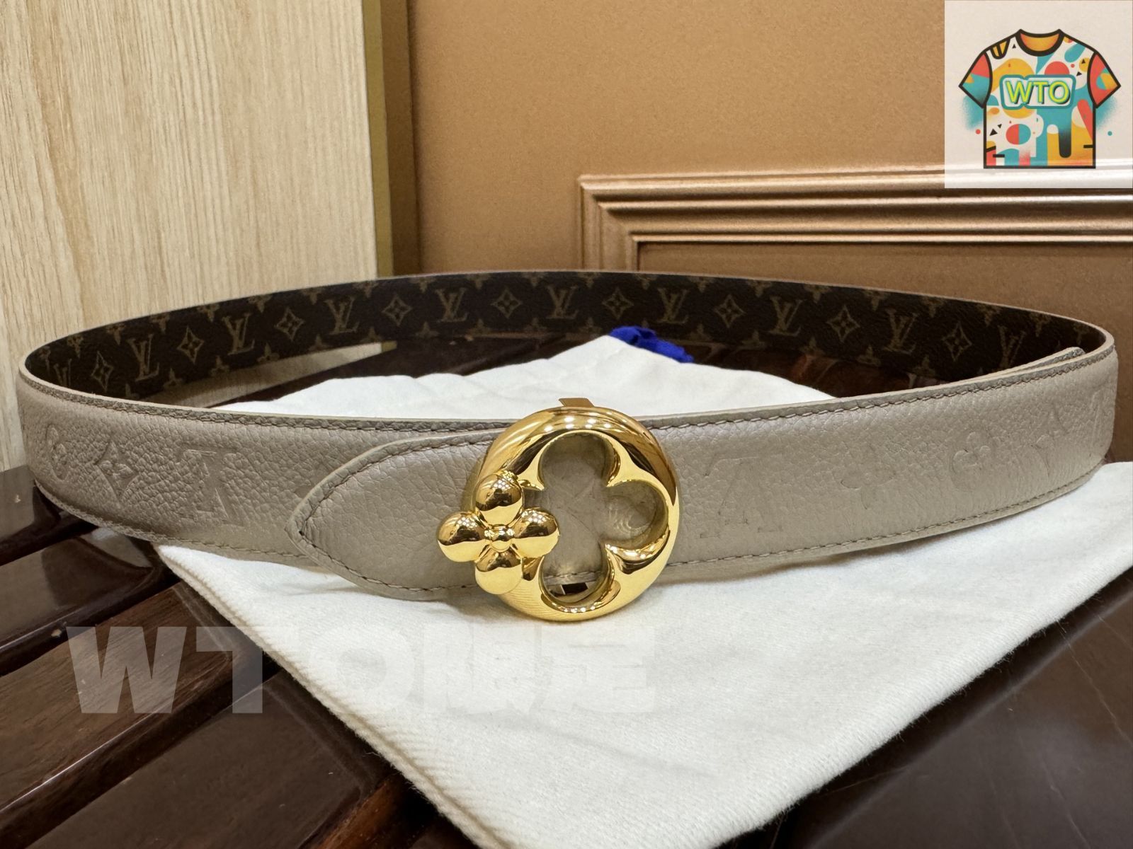 WTO通販 Louis Vuitton Femme 2-Tone Canvas Belt-WTO輸入-XHF78