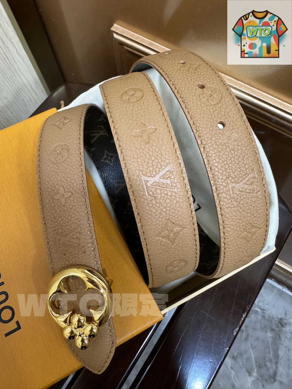  WTO通販 Louis Vuitton Femme 2-Tone Canvas Belt-WTO輸入-BUD 27 ベルト 小物