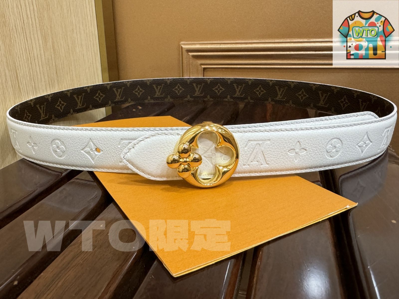 WTO通販 Louis Vuitton Femme 2-Tone Canvas Belt-WTO輸入-PXU12