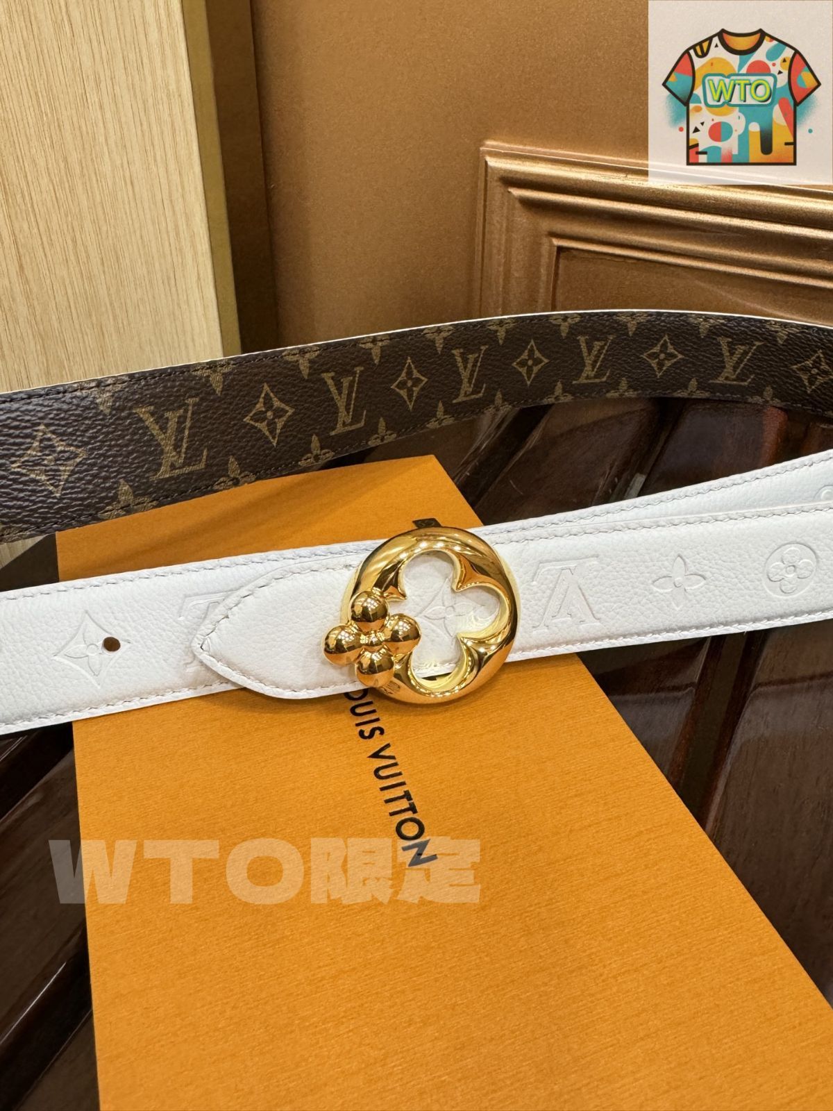 WTO通販 Louis Vuitton Femme 2-Tone Canvas Belt-WTO輸入-PXU 12