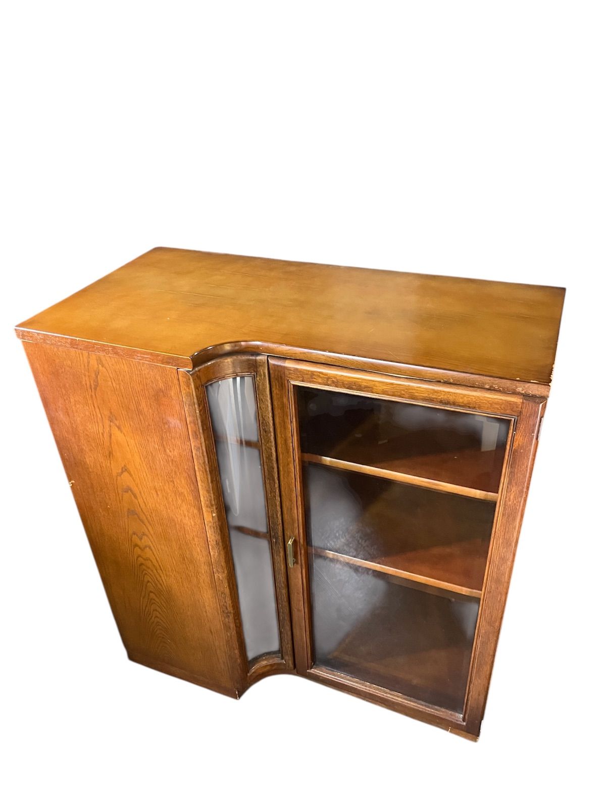 カリモク 木製 ガラス キャビネット 食器棚 本棚 - メルカリ