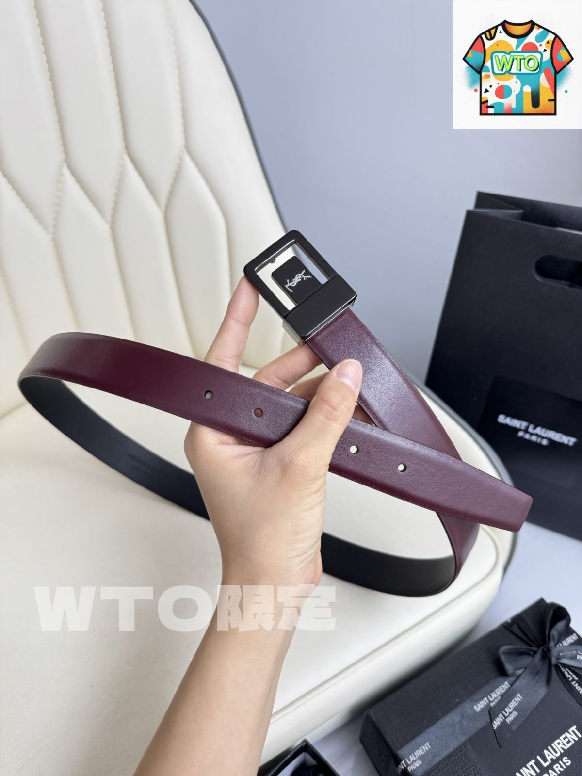 WTO通販 Saint Laurent レザーベルト-WTO輸入-EDJ 33