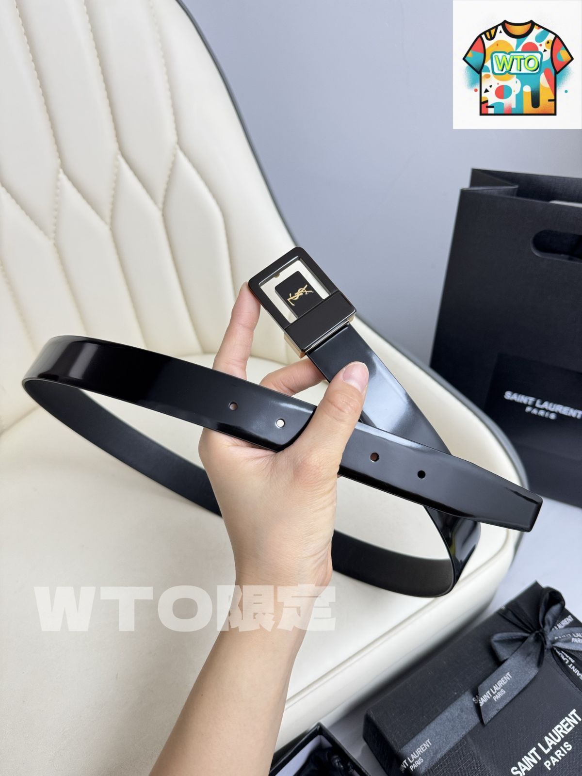 WTO通販 Saint Laurent レザーベルト-WTO輸入-UHC 39