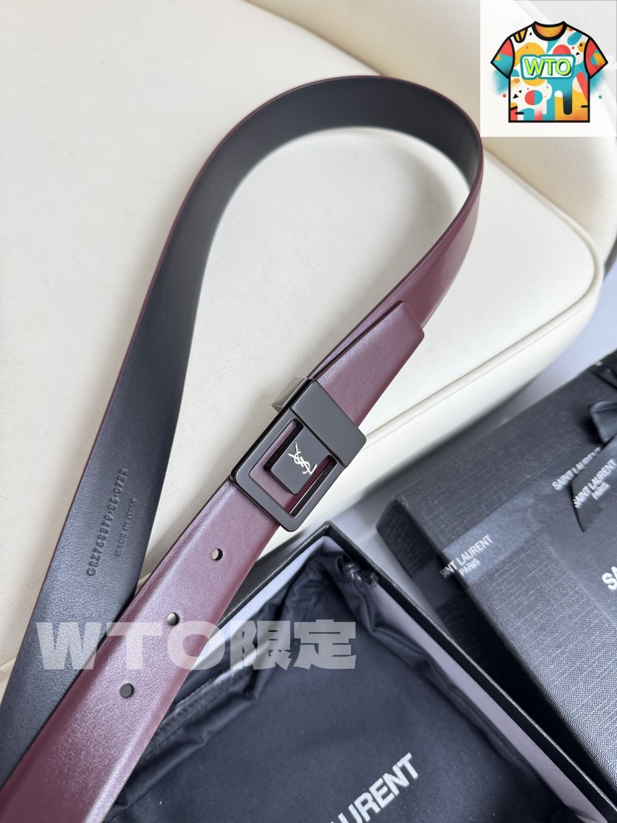  WTO通販 Saint Laurent レザーベルト-WTO輸入-EDJ 33 ベルト 小物