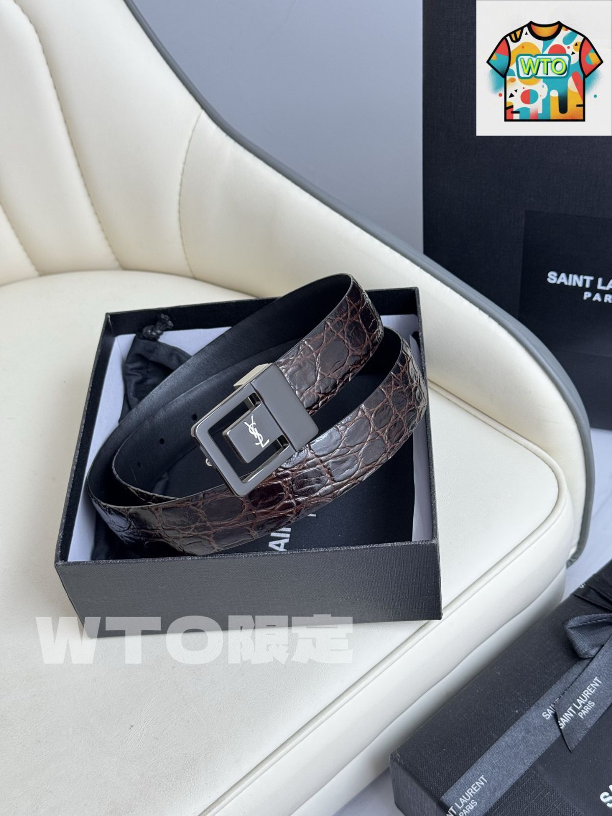 WTO通販 Saint Laurent レザーベルト-WTO輸入-USY86