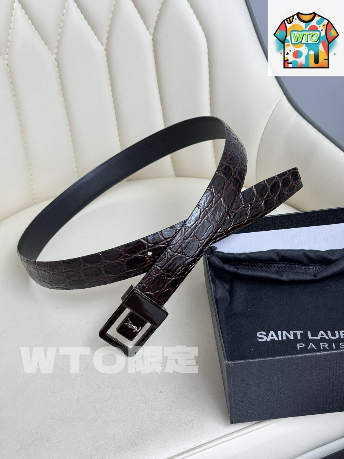 WTO通販 Saint Laurent レザーベルト-WTO輸入-BAW 30