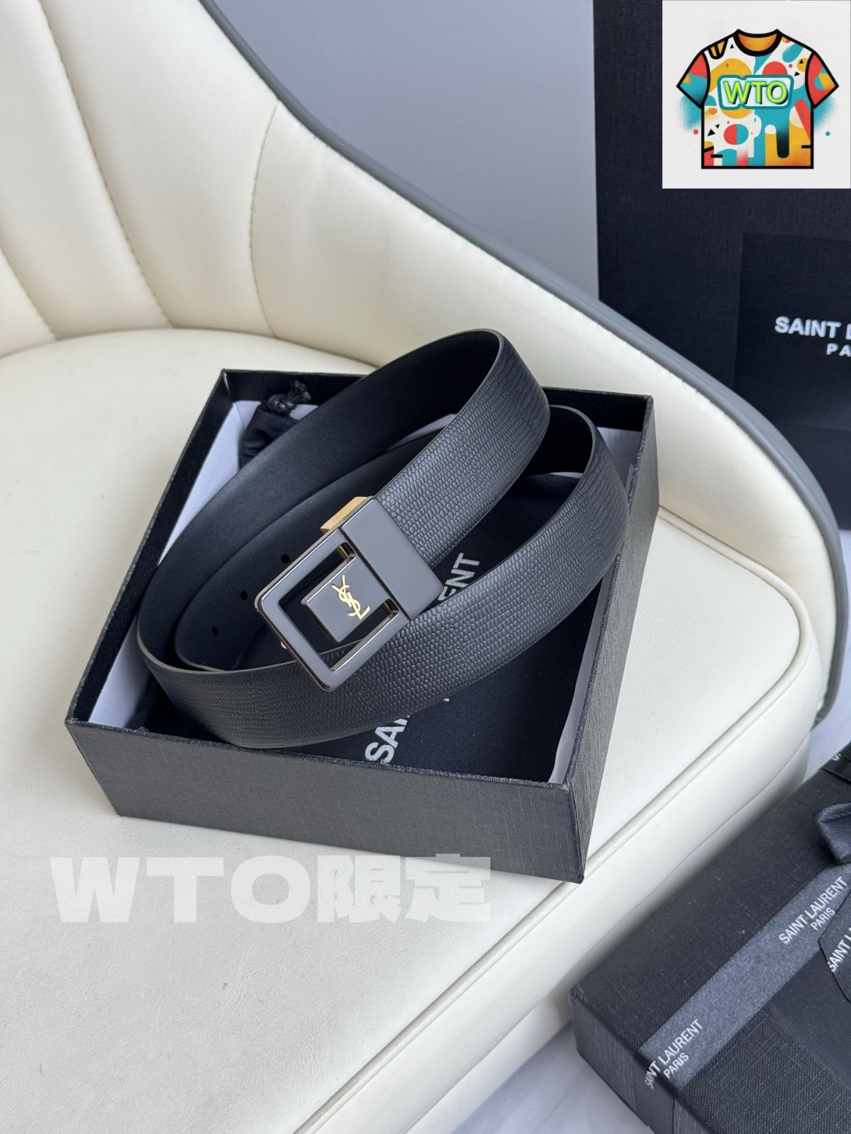 WTO通販 Saint Laurent レザーベルト-WTO輸入-CEV81