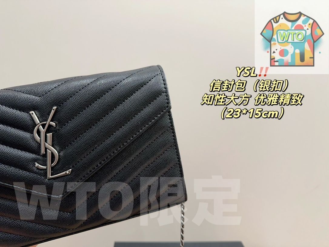 サンローラン YSL封筒バッグ シルバーバックルショルダーバッグ ハンドバッグ ポーチ レディース脇バッグ すなわちハンドバッグバッグバッグ 財布 キーバッグ ゼロ財布 ハンドバッグ バッグ ショルダーバッグ -WTO輸入-QIH78