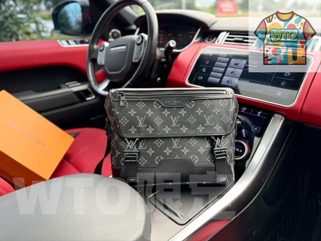 ルイ ヴィトンのショルダーバッグの男性用黒い花には 財布 鍵バッグ 小銭入れ ハンドバッグ バッグ バッグ ショルダーバッグ ブリーフケース-WTO輸入-RDJ27